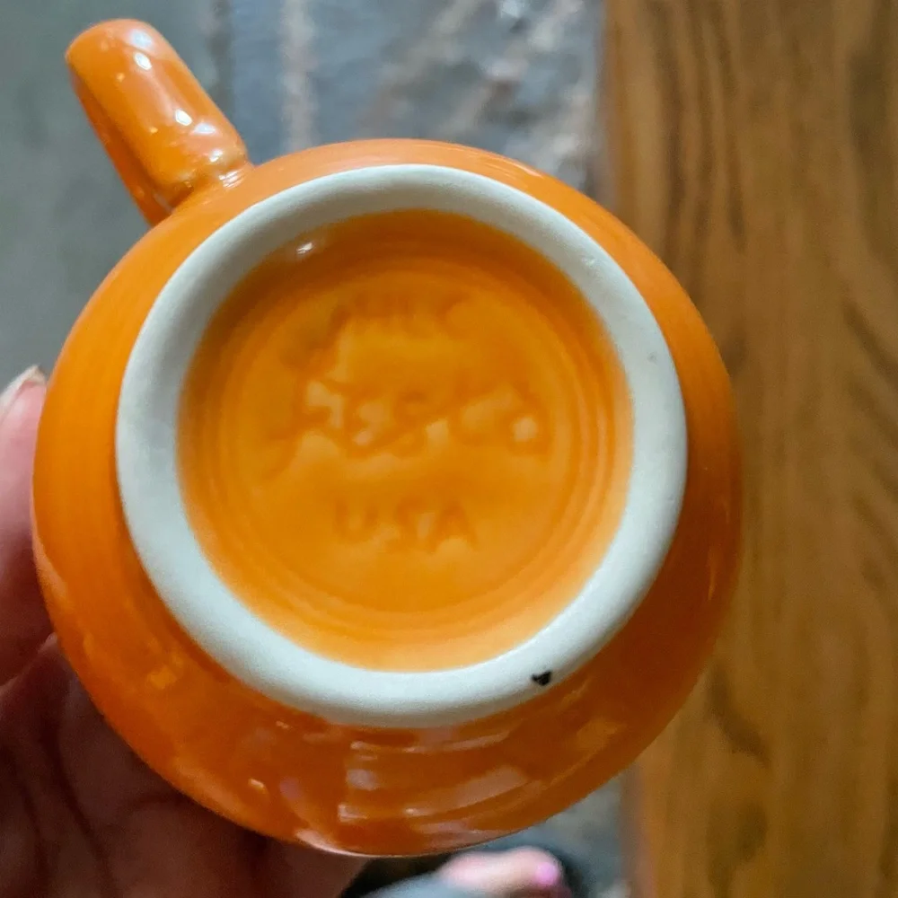 Fiesta Orange Cup and Saucer Set